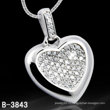 Любовник подарок 925 стерлингового серебра в форме сердца Кулон (Б-3843, Б-4071, Б-3123, Б-3675BW, Б-4113)